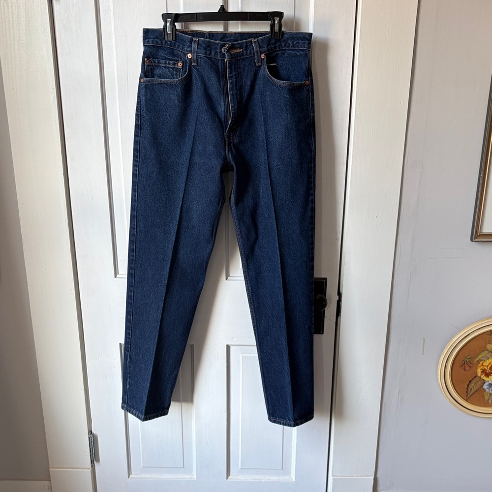 Vtg Black Tag‎ Levi's Dark Blue Straight Men's Jeans